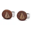Boutons de manchette voilier Cap Lizard en bois