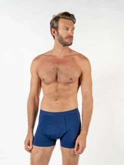 Boxer coton bio bleu nuit