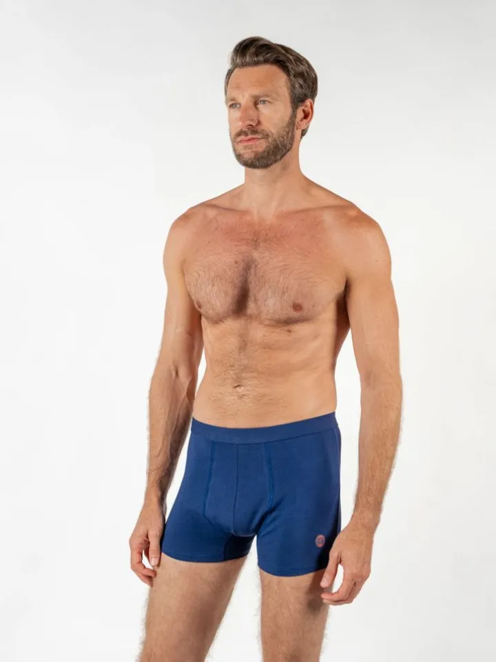 Boxer coton bio bleu nuit