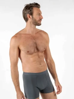 Boxer coton bio gris tempête