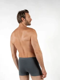 Boxer coton bio gris tempête