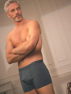 Boxer coton bio gris tempête