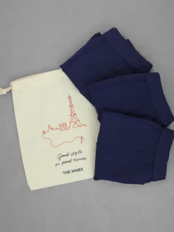 Boxers coton bio bleu nuit - Pack de 3
