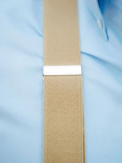 Bretelles homme beiges à boutons