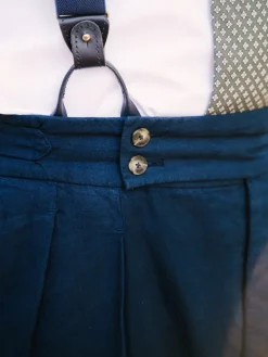 Bretelles homme bleu marine à boutons