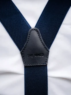 Bretelles homme bleu marine à boutons