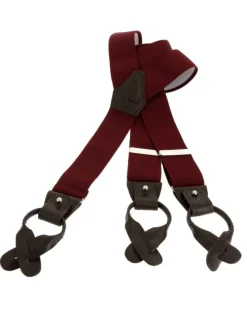 Bretelles homme bordeaux à boutons