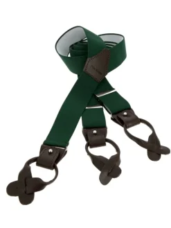 Bretelles homme vertes à boutons