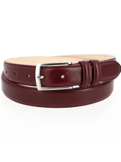 Ceinture cuir rouge bordeaux - Ugo