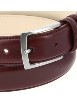 Ceinture cuir rouge bordeaux - Ugo
