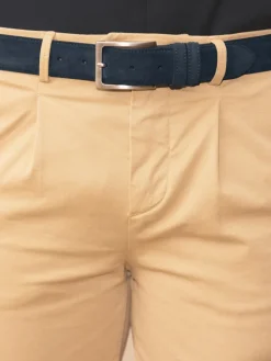 Ceinture daim bleu acier Lino