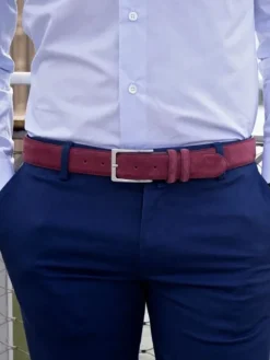 Ceinture daim bordeaux - Lino