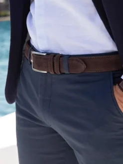 Ceinture daim marron foncé Lino