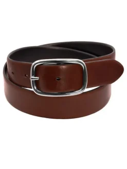 Ceinture marron boucle argentée