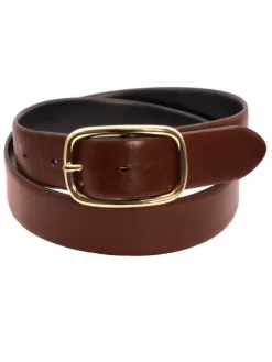 Ceinture marron boucle dorée
