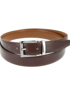 Ceinture réversible camel et marron James
