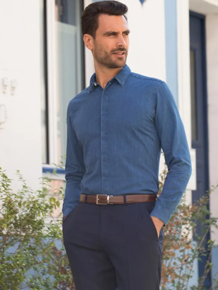 Ceinture réversible camel et marron James