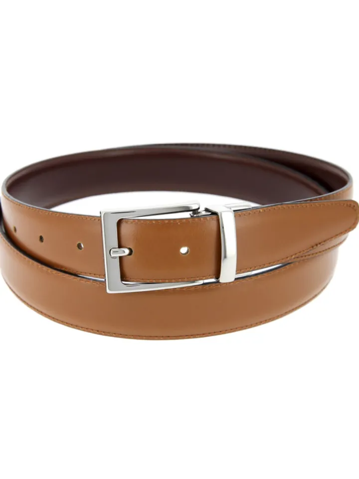 Ceinture réversible camel et marron James