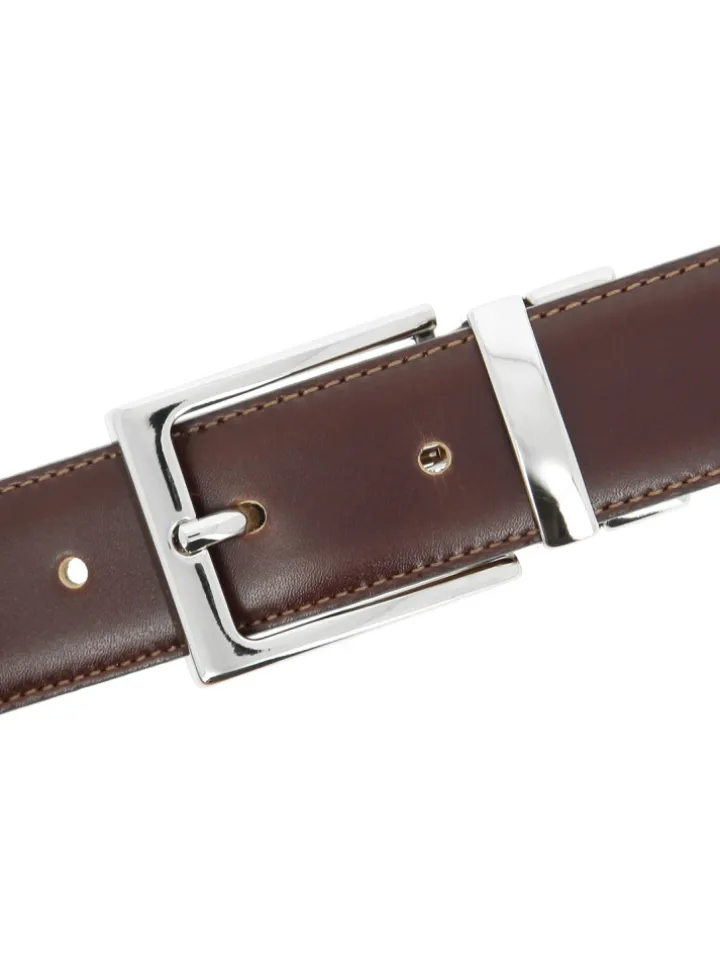 Ceinture réversible camel et marron James