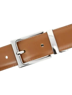 Ceinture réversible camel et marron James