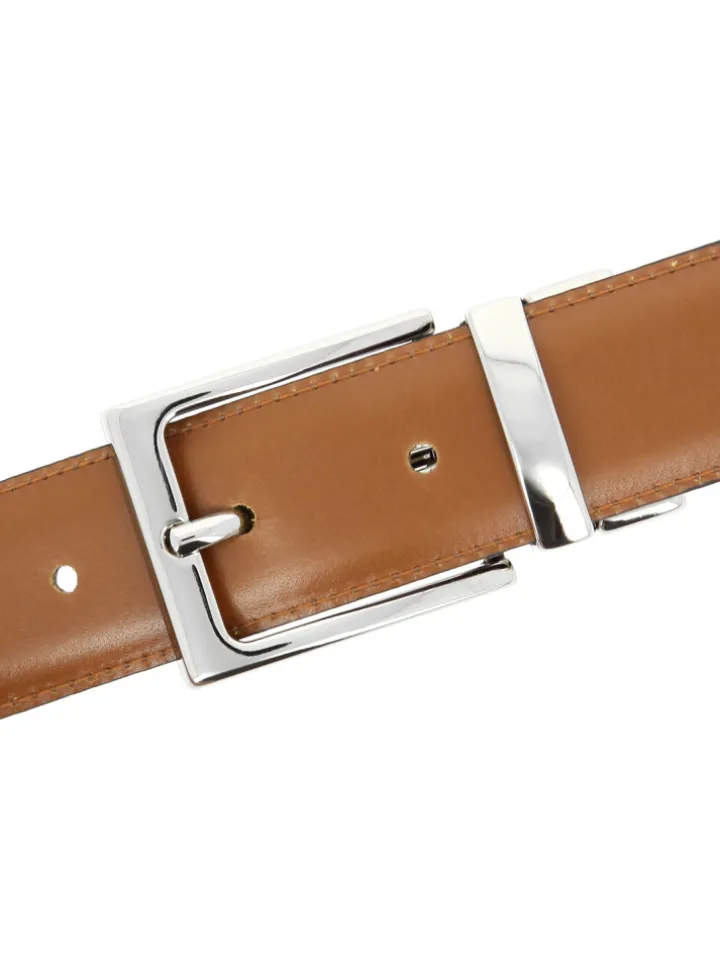Ceinture réversible camel et marron James