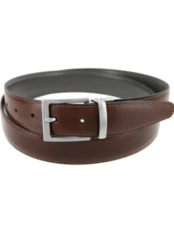 Ceinture réversible marron et grise - James