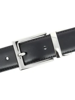 Ceinture réversible noire et bleu marine - James