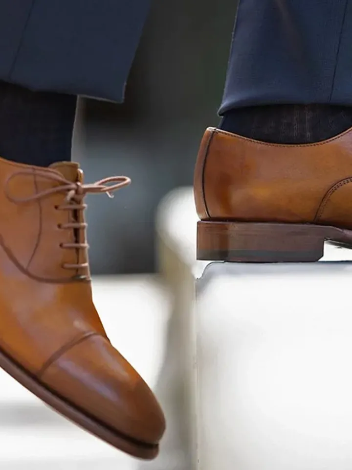 Chaussette fil d'Écosse bleu marine