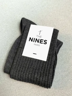 Chaussette fil d'Écosse gris chiné