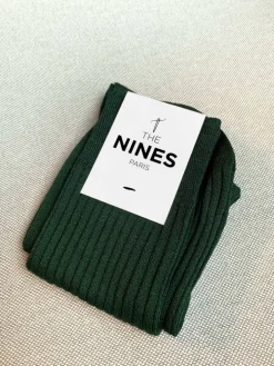 Chaussette fil d'Écosse vert chiné