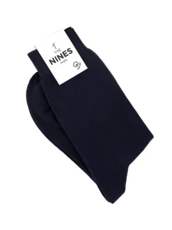 Chaussettes coton bio bleu marine