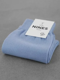 Chaussettes coton bio bleu ciel