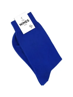 Chaussettes coton bio bleu électrique