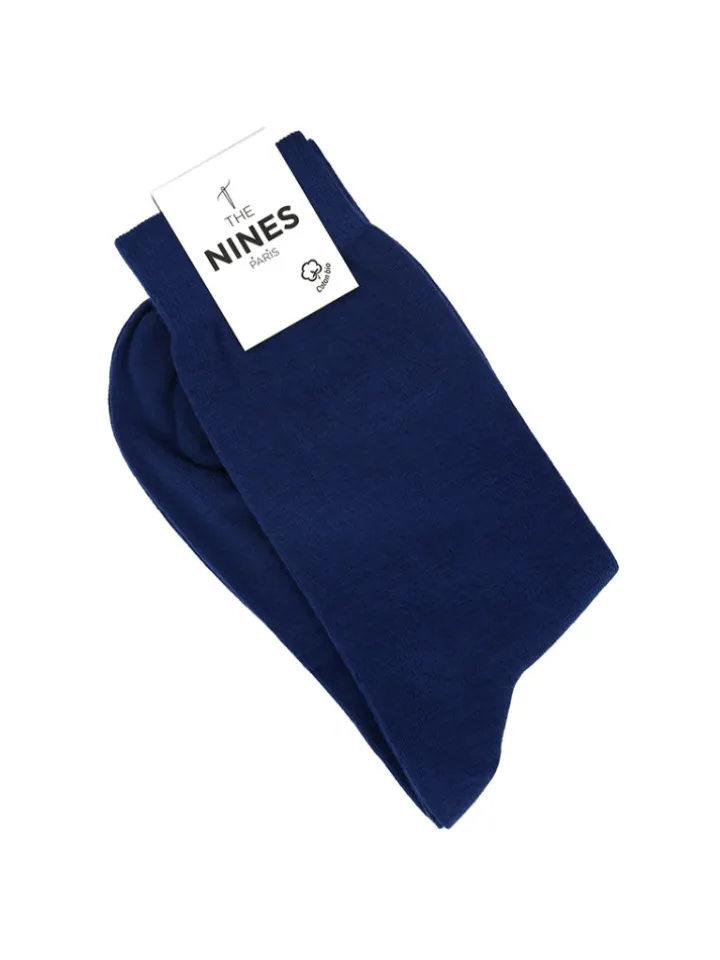 Chaussettes coton bio bleu nuit