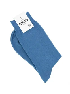 Chaussettes coton bio bleu roi