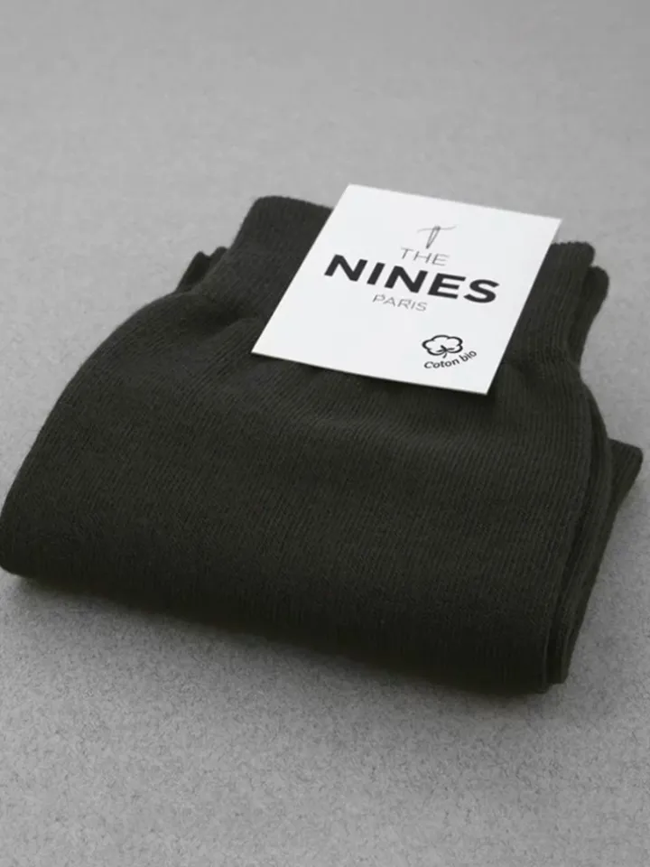 Chaussettes coton bio gris anthracite
