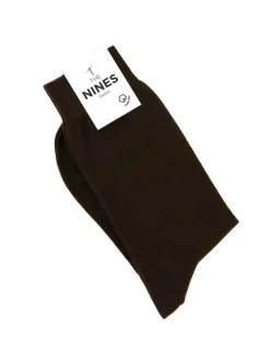 Chaussettes coton bio marron