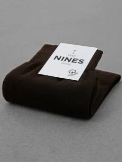 Chaussettes coton bio marron