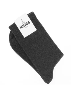 Chaussettes en cachemire gris foncé