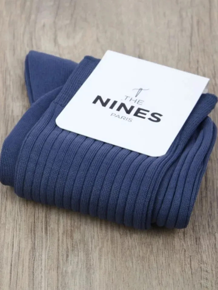 Chaussettes fil d'Écosse bleu foncé