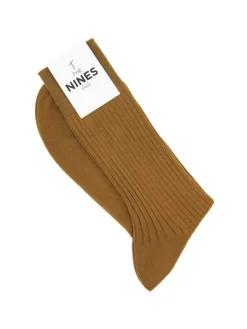Chaussettes fil d'Écosse camel