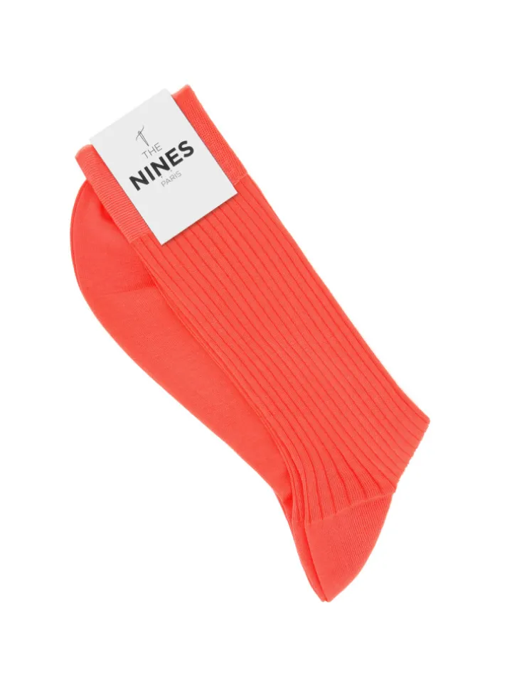 Chaussettes fil d'écosse corail
