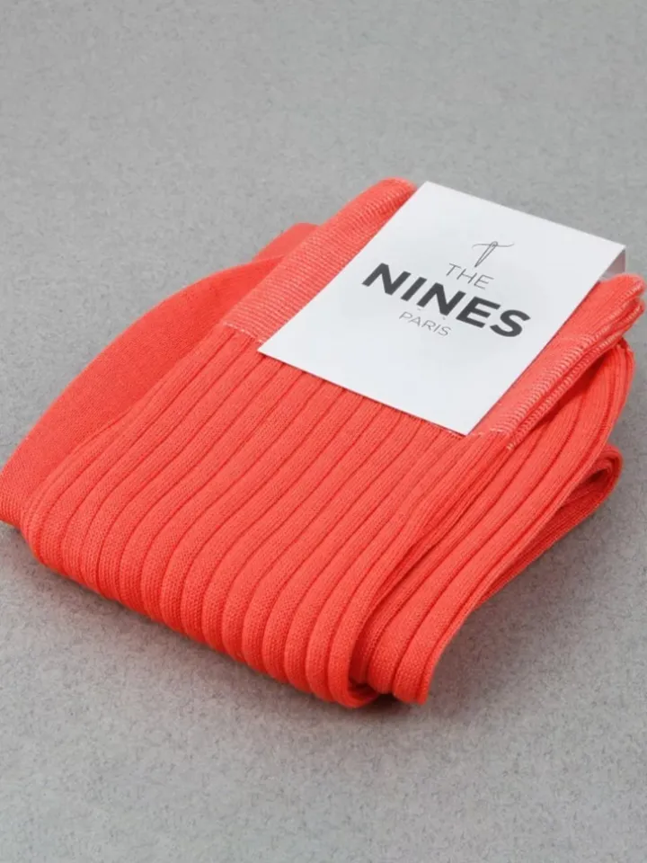 Chaussettes fil d'écosse corail