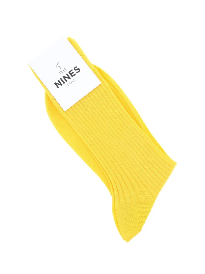 Chaussettes fil d'Écosse jaune