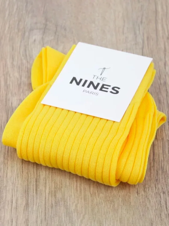Chaussettes fil d'Écosse jaune