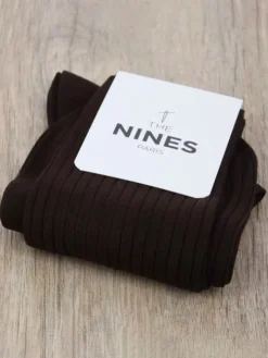 Chaussettes fil d'Écosse marron foncé