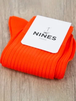 Chaussettes fil d'Écosse orange vitamine