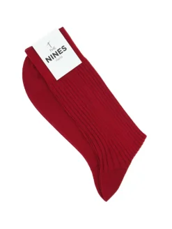 Chaussettes fil d'Écosse rouge amarante