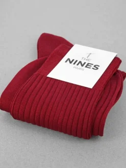 Chaussettes fil d'Écosse rouge amarante