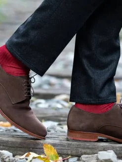 Chaussettes fil d'Écosse rouge amarante
